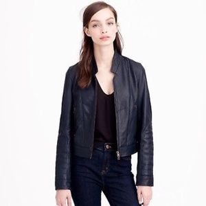 J Crew Collection Leather Moto Jacket